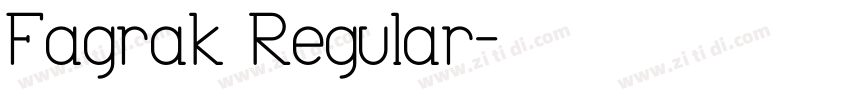 Fagrak Regular字体转换